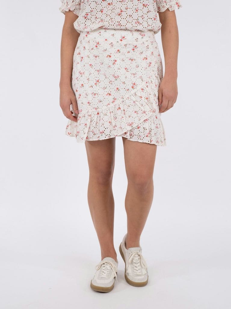 Neo Noir Bekka Embroidery Rose Skirt