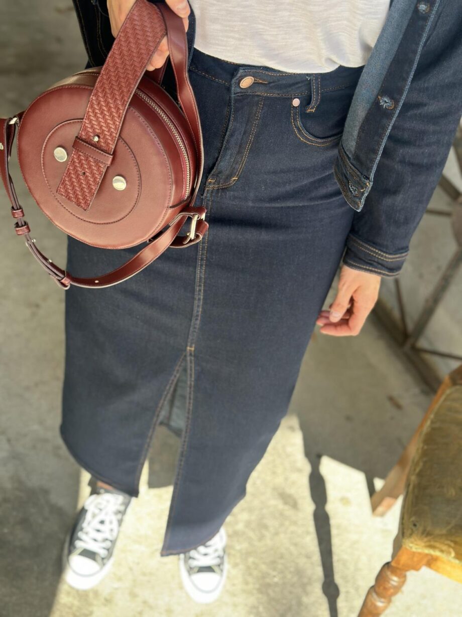 My Essential Lara Skirt Dark Blue Un-Wash