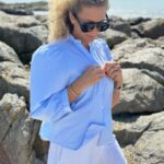 Neo Noir Barba Stripe Blouse Light Blue