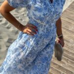 Neo Noir Kanza Rose Field Dress Light Blue