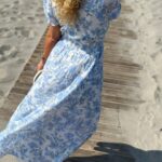 Neo Noir Kanza Rose Field Dress Light Blue