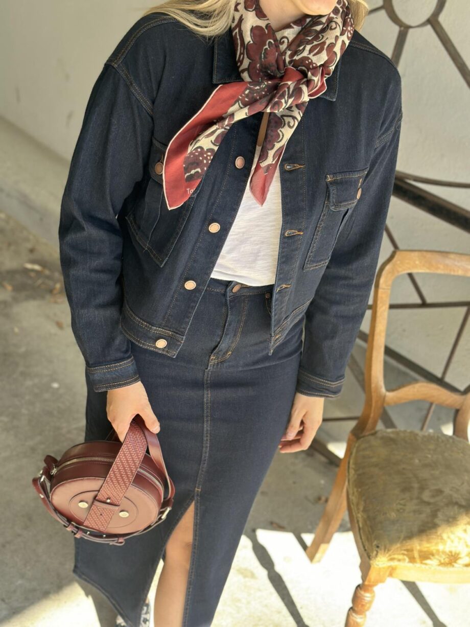 My Essential Wardrobe Lara Jacket Dark Blue Un-Wash