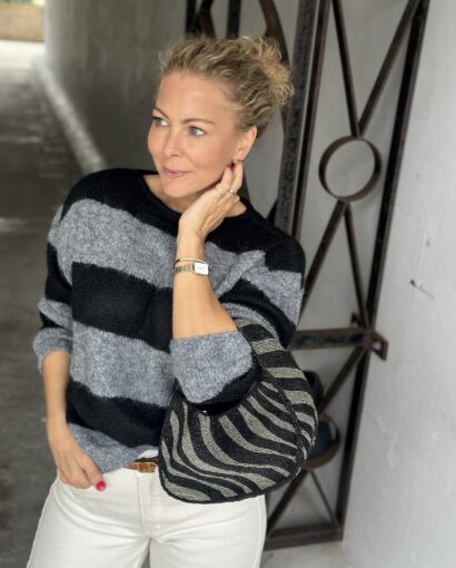 My Essential Meena Knit Pullover Stormy Grey Melange