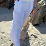 Neo Noir Lisabon Soft Linen Pants White