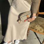 Neo Noir Vicky Structure Skirt Smoke Green