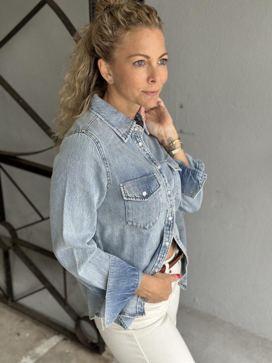Neo Noir Roger Denim Shirt