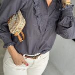 Neo Noir Degas Blouse Dark Grey