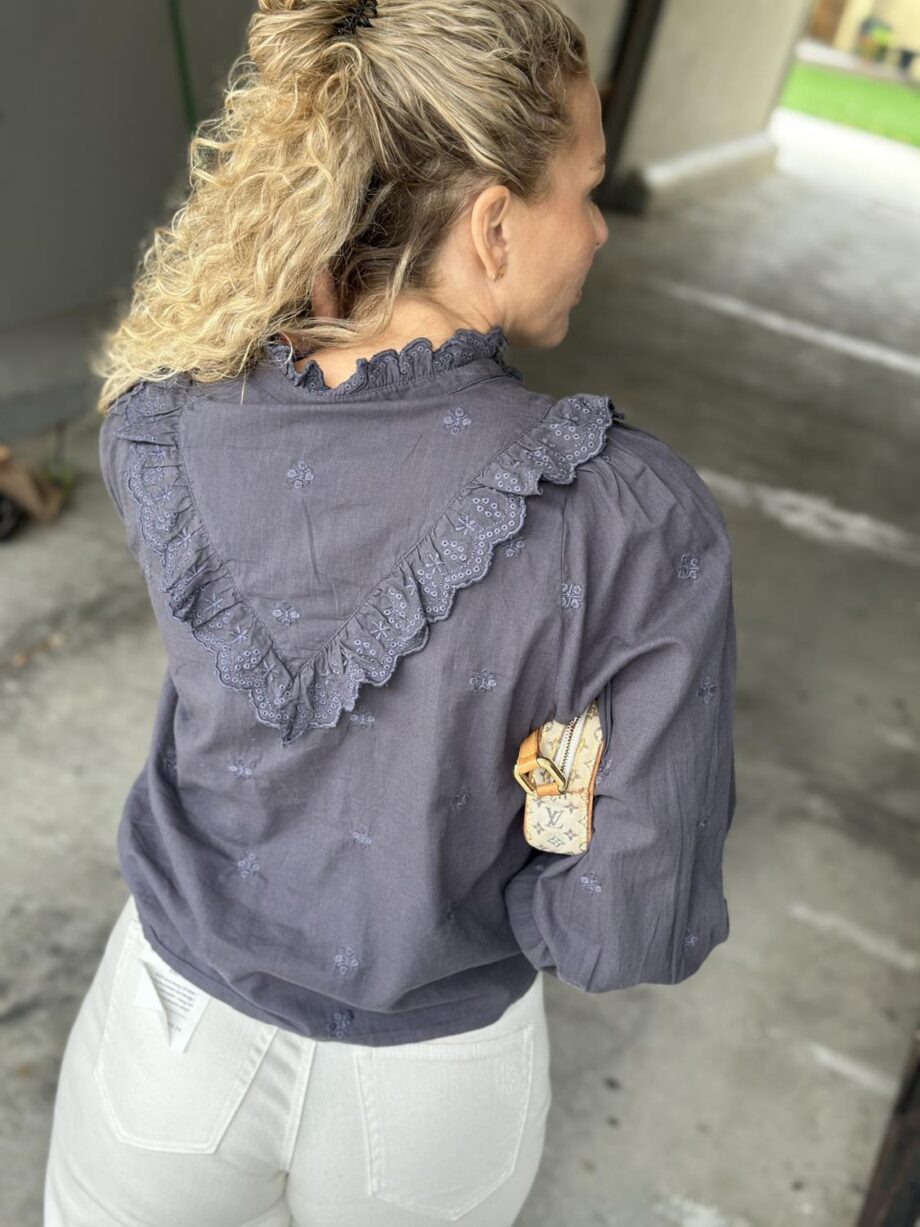 Neo Noir Degas Blouse Dark Grey