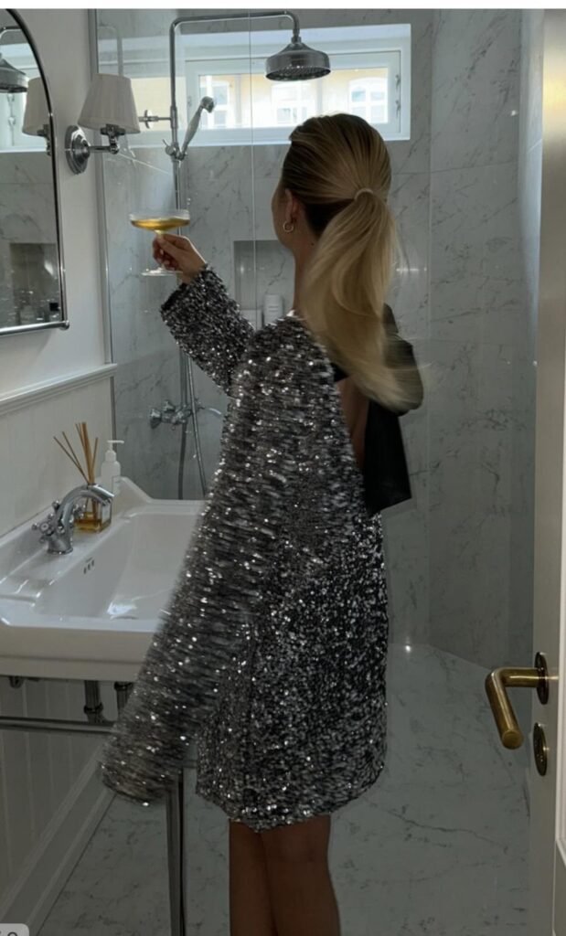 BY IC Bella Sequin Bow Dress