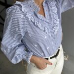 Neo Noir Degas Stripe Blouse