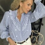 Neo Noir Degas Stripe Blouse