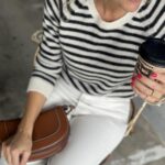 Arnie Says Fiona Stripe Offwhite/Charcoal