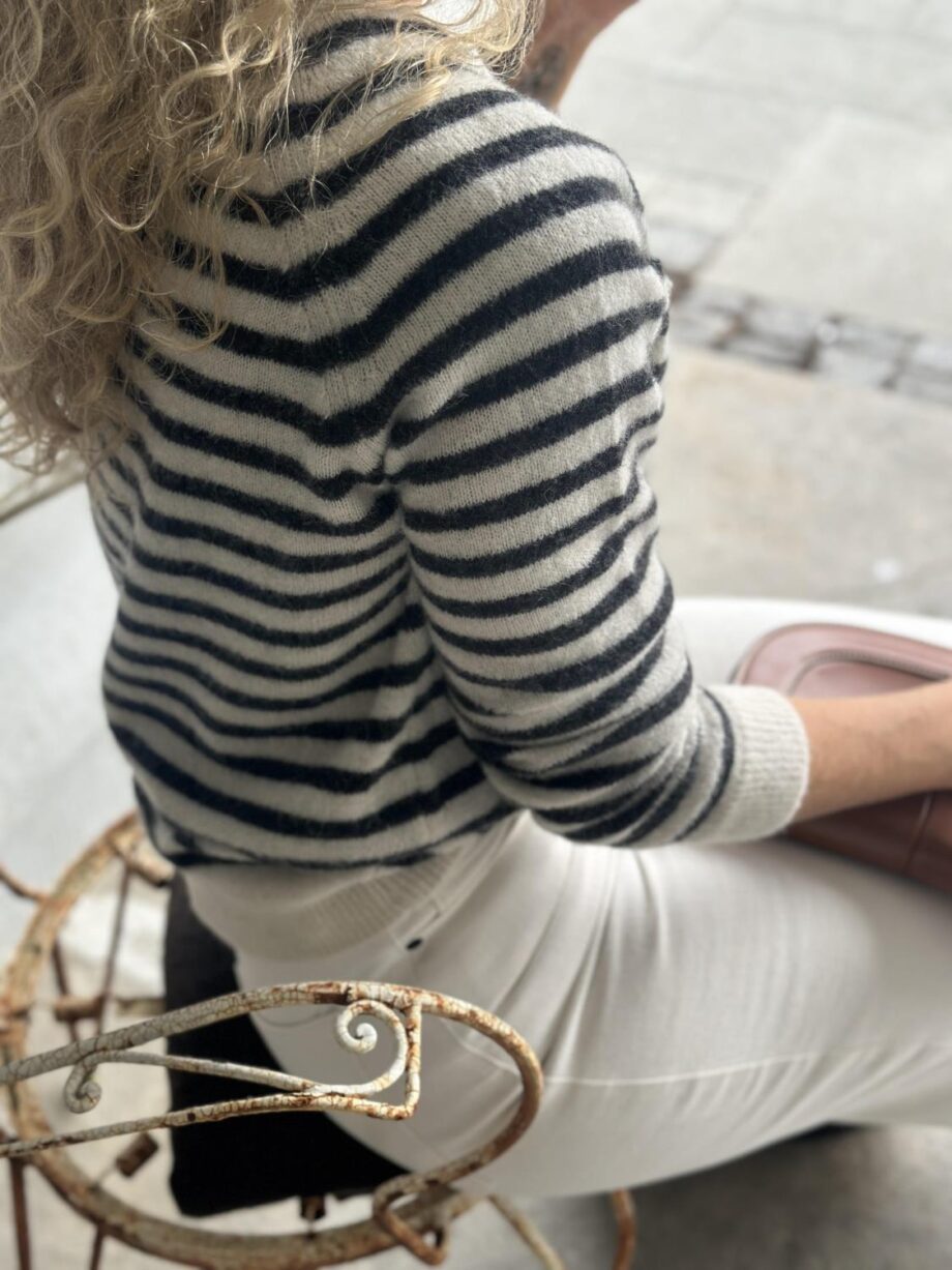 Arnie Says Fiona Stripe Offwhite/Charcoal