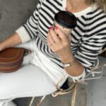 Arnie Says Fiona Stripe Offwhite/Charcoal