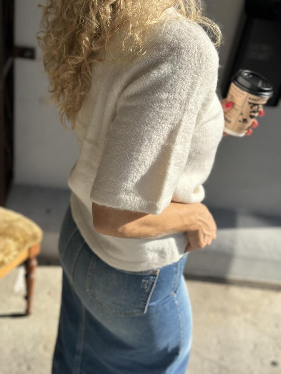 YAS Anne 2/4 Knit Star White