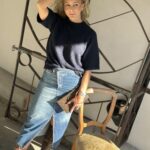 YAS Anne 2/4 Knit Navy