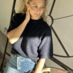 YAS Anne 2/4 Knit Navy