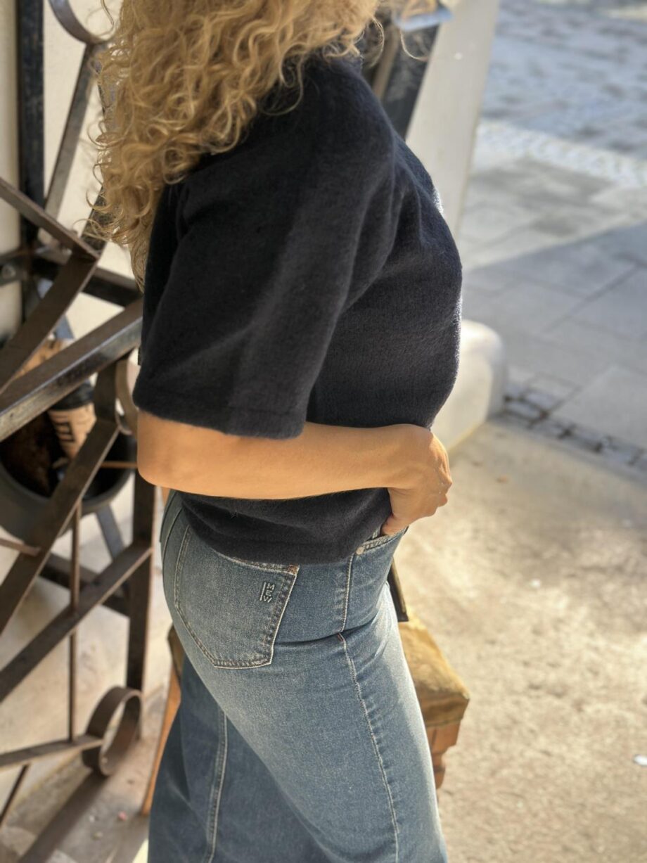 YAS Anne 2/4 Knit Navy