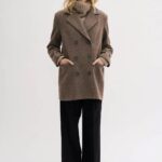 My Essential Wardrobe Frannie Short Coat Seal Brown