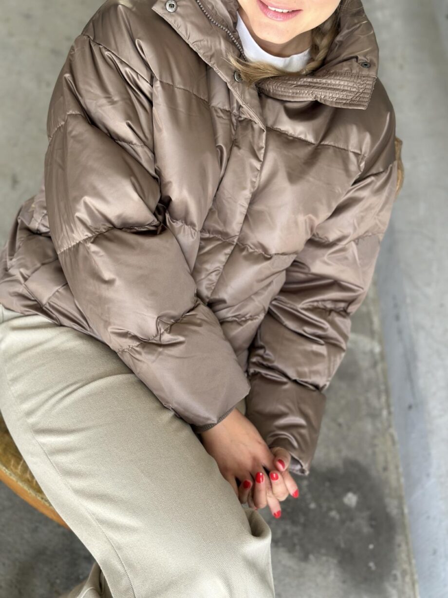 My Essential Wardrobe Glossy Down Jacket