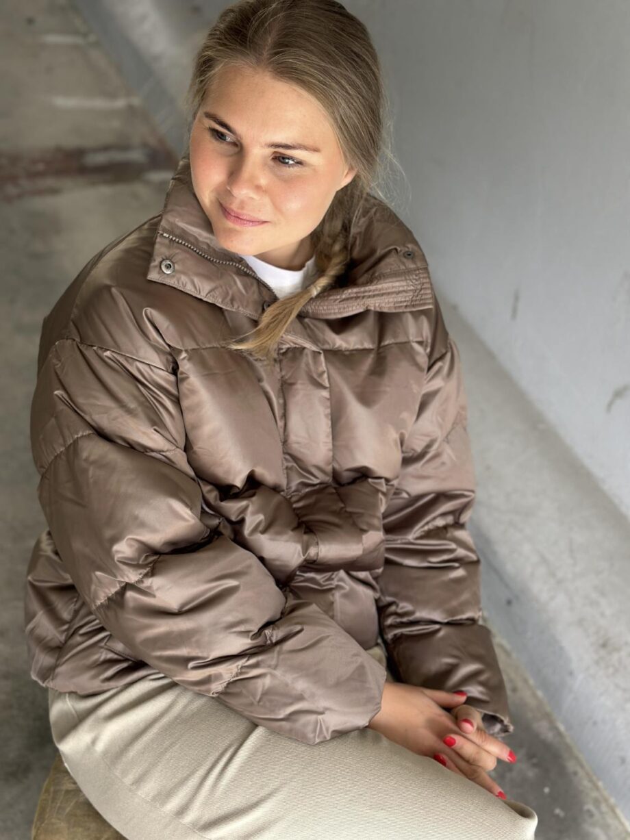 My Essential Wardrobe Glossy Down Jacket