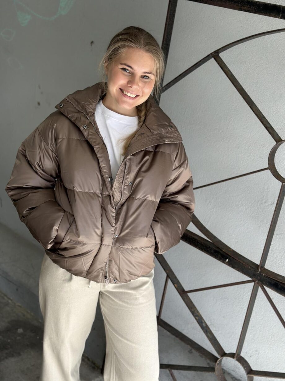 My Essential Wardrobe Glossy Down Jacket