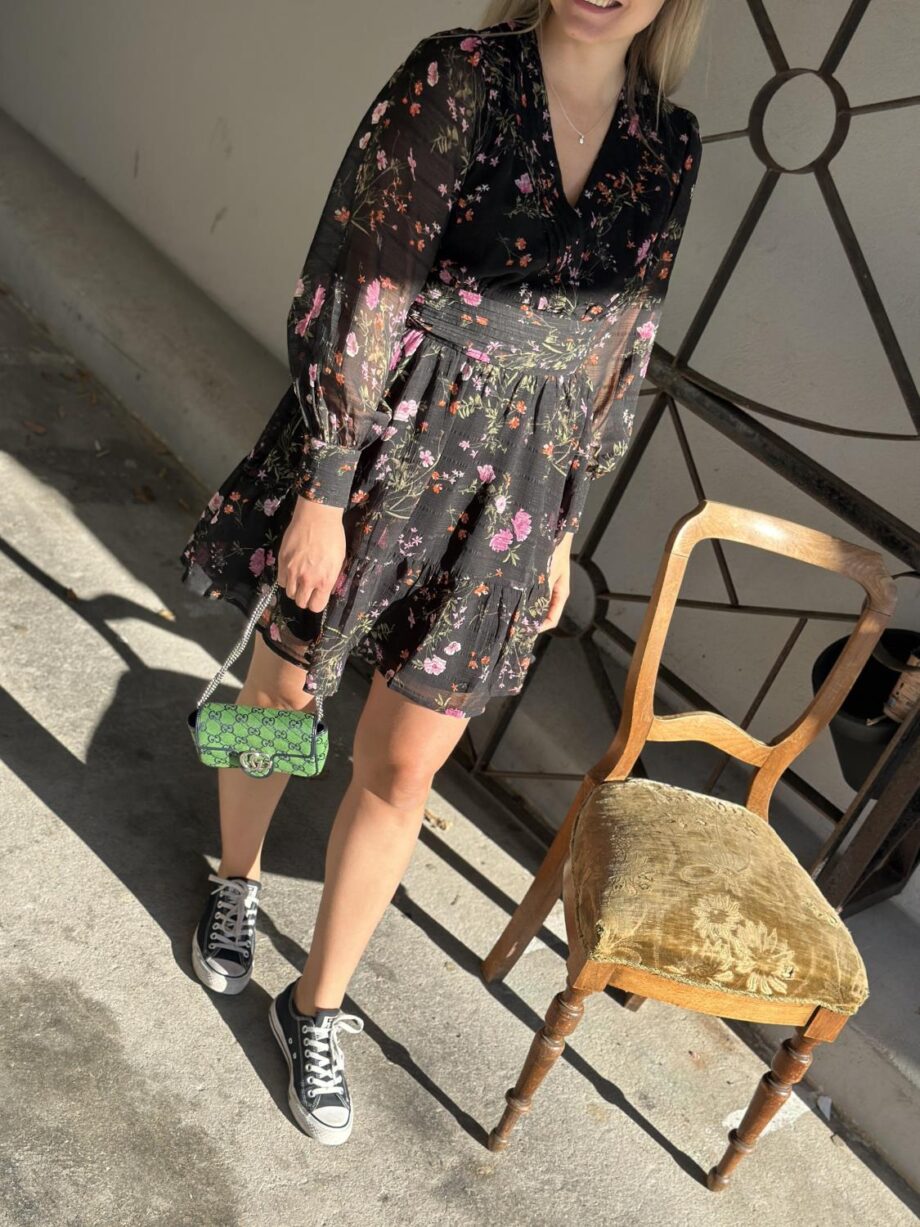 Neo Noir Sahra Flower Print Dress