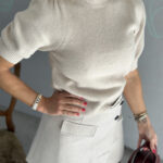 Neo Noir Martha Bow Knit Tee
