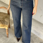 My Essential Wardobe Louis High Wide Dark Blue 34"