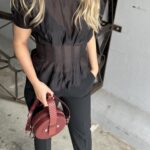 Selected Femme Iris Oneck Top Black