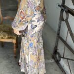 byTiMo Satin Ruffle Skirt Botanical Garden