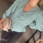 Neo Noir Esmee Small Stripe Blouse Green