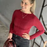 Arnie Says Berni Viscose Deep Red