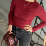 Arnie Says Berni Viscose Deep Red