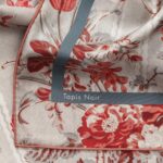 Tapis Noir Small Classical Grey Bloom Scarf