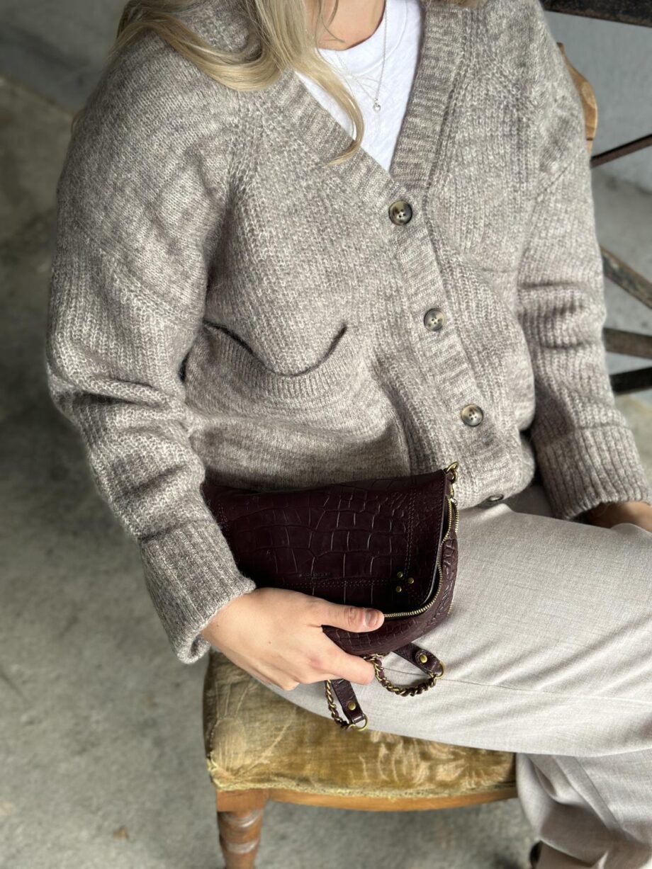 Selected Femme Alva Knit Cardigan Steel Grey