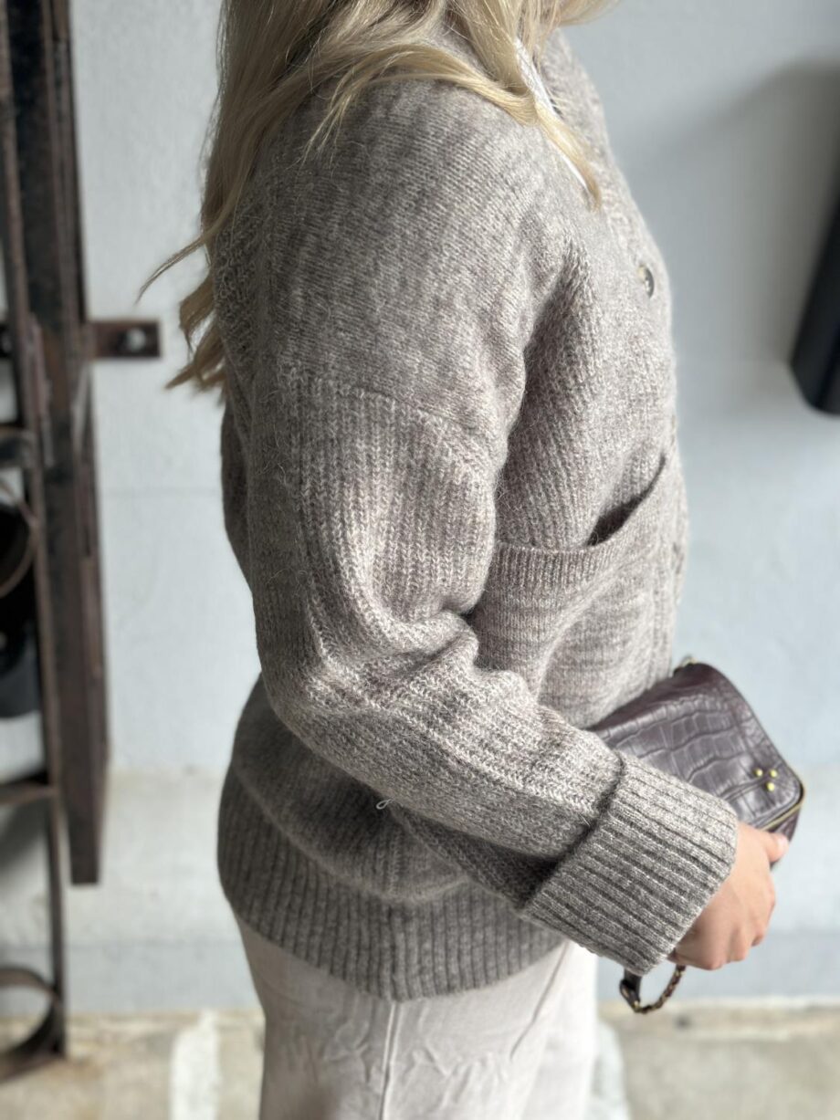 Selected Femme Alva Knit Cardigan Steel Grey