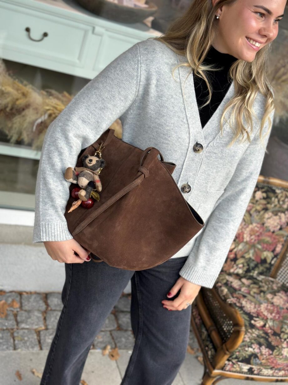 Selected Femme Cille Knit Cardigan Light Grey Melange