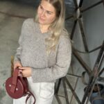 Selected Femme Alva Melange Knit V-Neck