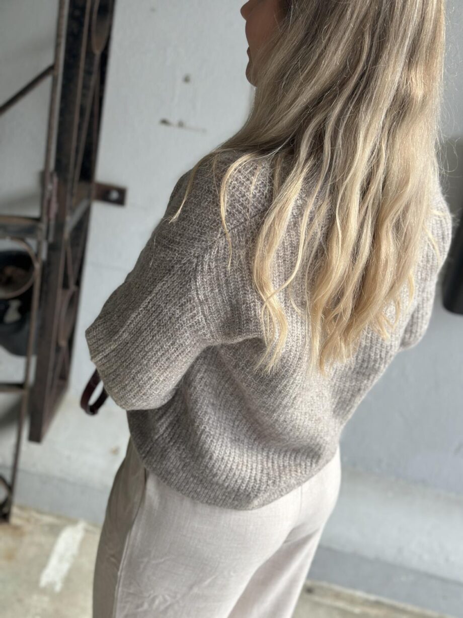 Selected Femme Alva Melange Knit V-Neck
