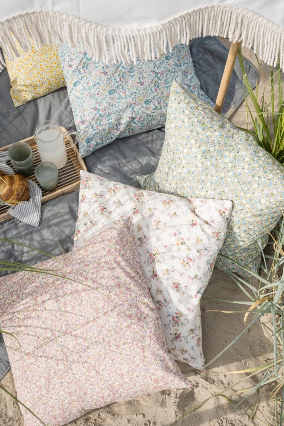 Ib Laursen Pute 60X60 Andedun Liberty Rosa