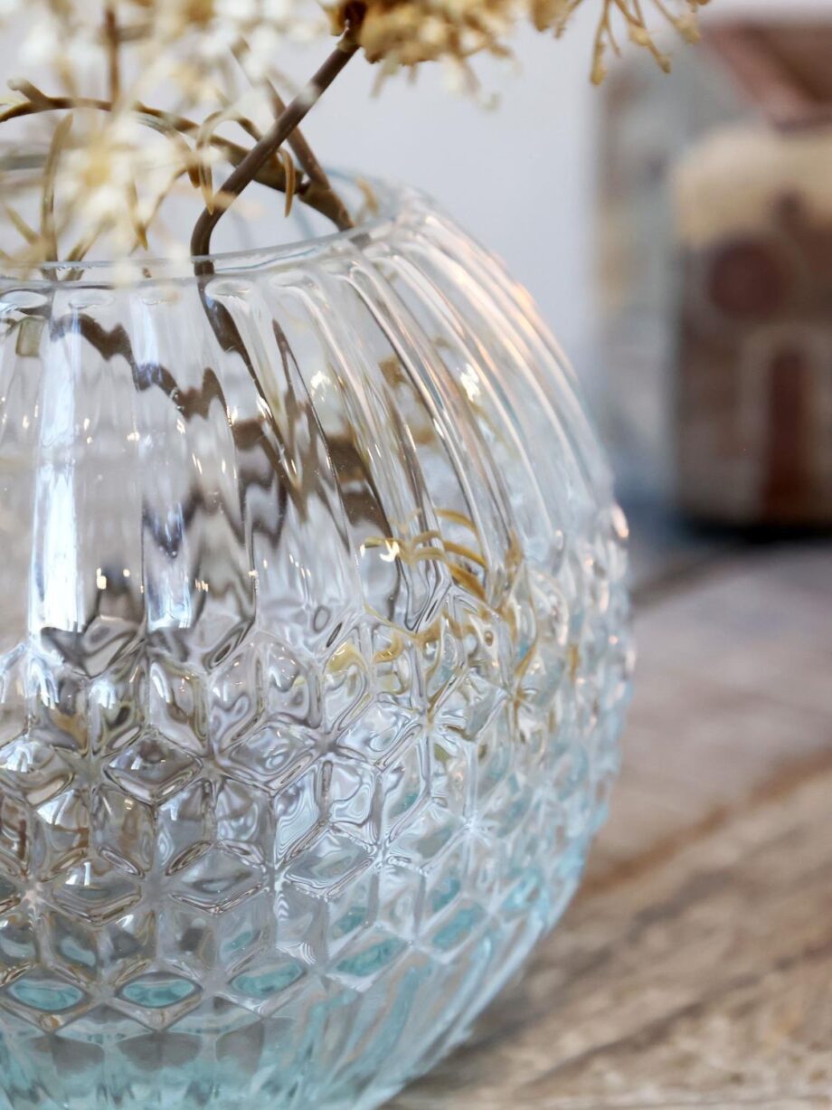 Chic Antique Vase Med Riller og Mønster