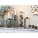Chic Antique Lyslykt med snøkrystall