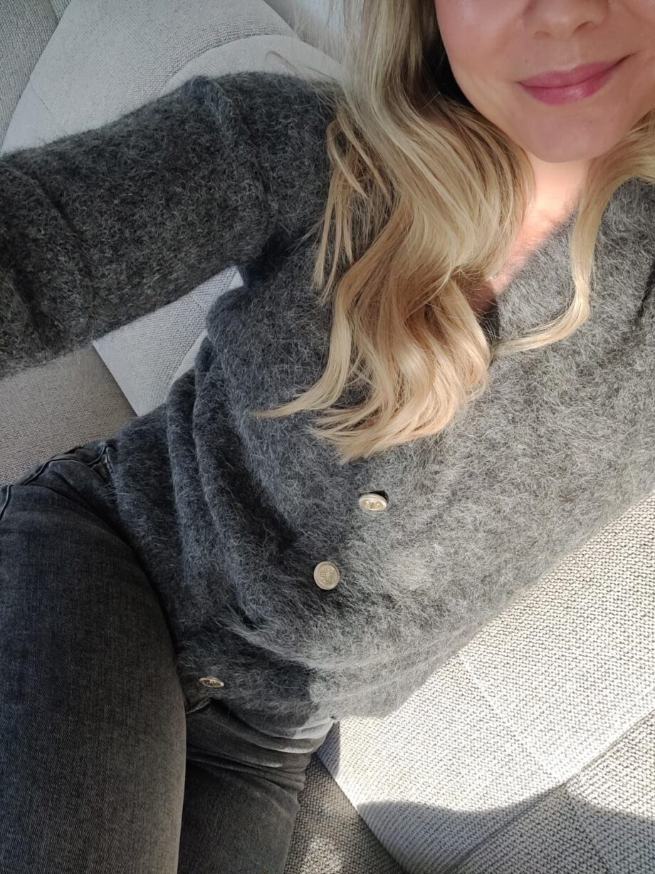 Urban Pioneers Birdie Mohair Cardigan Charcoal