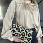 Neo Noir Fairy Drapy Satin Blouse