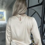 Neo Noir Fairy Drapy Satin Blouse