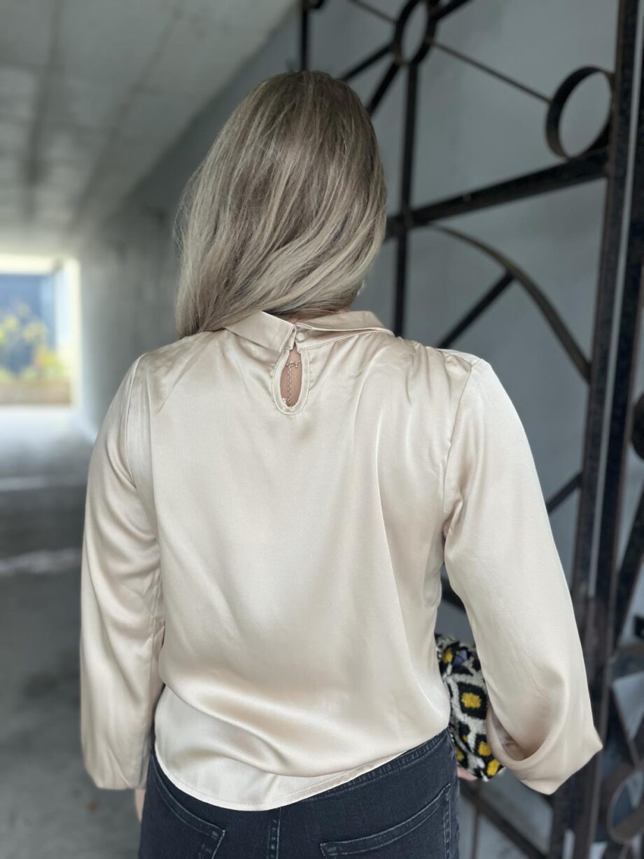 Neo Noir Fairy Drapy Satin Blouse