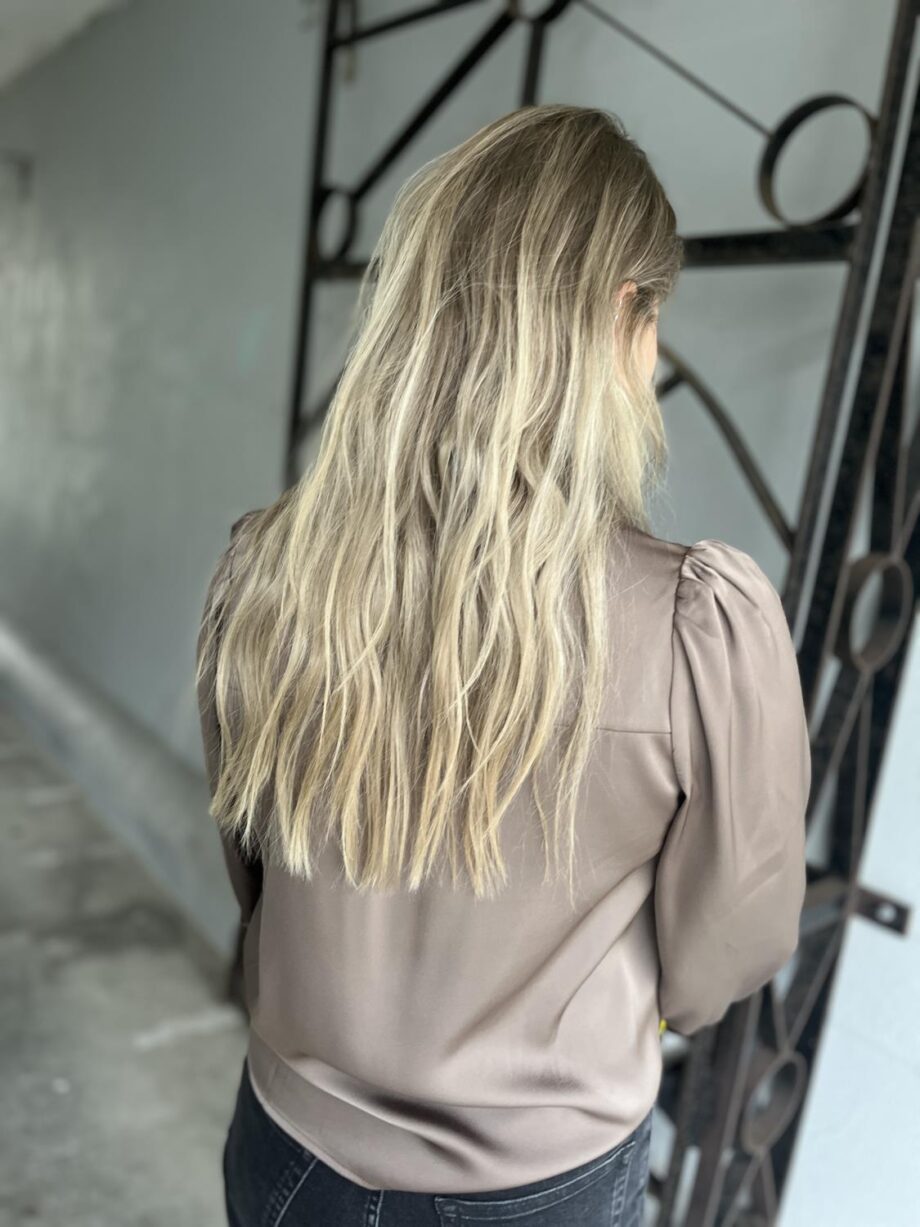 Neo Noir Massima Drapy Satin Blouse