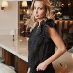 Neo Noir Jayla Bedazzled Top