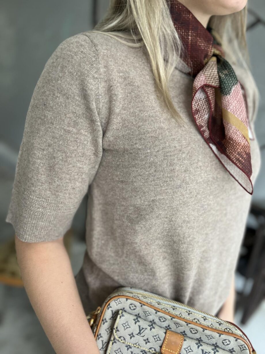 YAS Anni Knit Pullover Taupe Gray